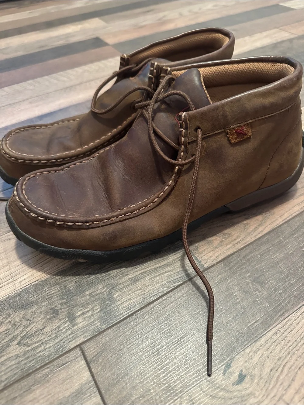 Women’s Brown Leather Chukka Boots